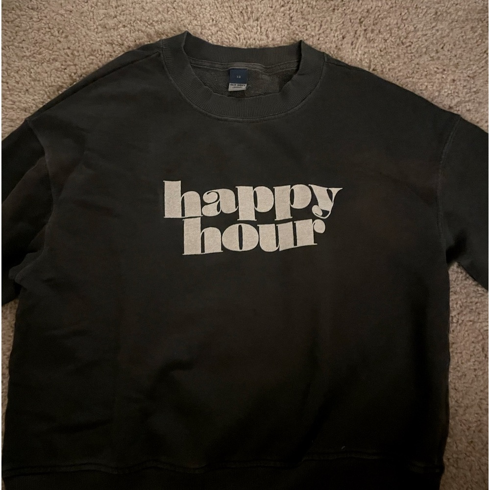 cropped crewneck